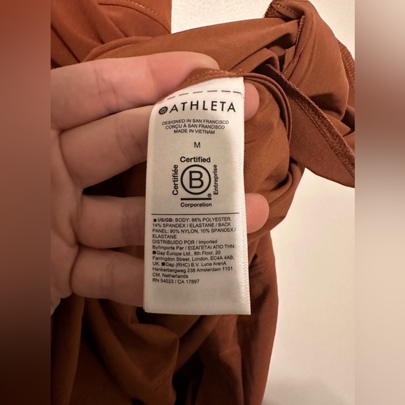 Athleta Passenger Wide Leg Jumpsuit in Terracotta Rust Orange Size Medium - Picture 5 of 8